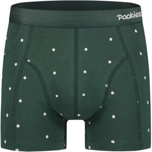 Pockies Boxershorts  curry / donkergroen / wit