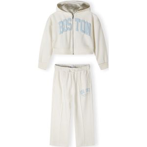 MINOTI Joggingpak  pastelblauw / wit