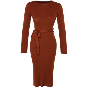Trendyol Gebreide jurk  roestrood