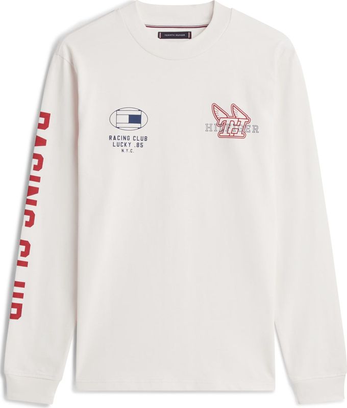 TOMMY HILFIGER Shirt 'MODERN ATHLEISURE'  navy / rood / offwhite