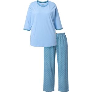Ulla Popken Pyjamabroek  blauw / azuur / petrol