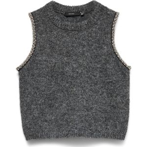 VERO MODA Gebreide bodywarmer 'VMFirenze'  grijs