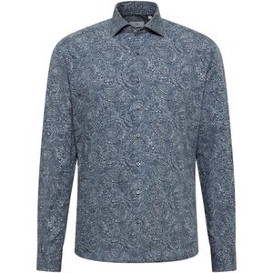 Eterna - Overhemd - Navy - MODERN FIT - Lange Mouwen - EASY IRON