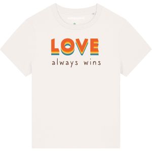 Watapparel Shirt 'Love always wins'  gemengde kleuren / wit