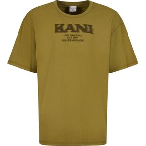 Karl Kani Shirt 'Retro'  olijfgroen / donkergroen