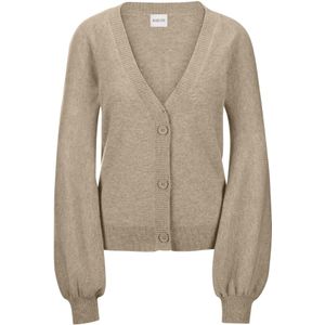 MADELEINE Gebreid vest  bruin gemêleerd