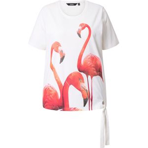Ulla Popken Shirt  pink / zwart / offwhite