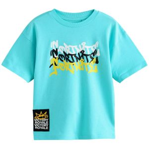 Next Shirt 'Fortnite'  neonblauw / geel / zwart / wit