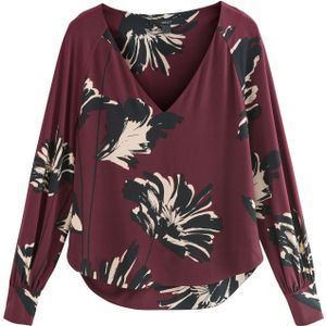 Next Blouse  beige / bessen / zwart