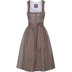 SPIETH & WENSKY Dirndl 'Gesia'  brokaat / taupe