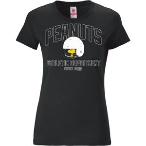 LOGOSHIRT Shirt 'Peanuts – Woodstock'  geel / zwart / wit