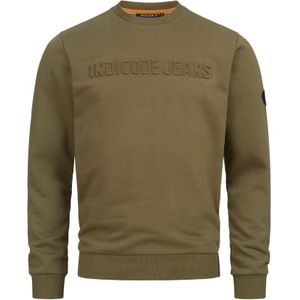INDICODE JEANS Sweatshirt ' Avant '  olijfgroen / zwart