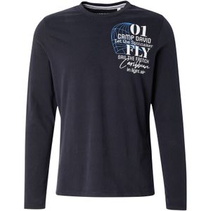 T-shirt - Ronde Hals - Jersey - Logoprint - Lange Mouw - Normale Pasvorm