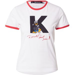 Karl Lagerfeld Shirt 'Disney x KL'  royal blue/koningsblauw / cranberry / zwart / wit