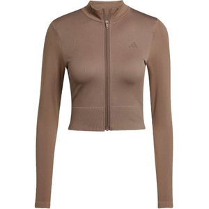 ADIDAS PERFORMANCE Gebreid sportvest  chocoladebruin