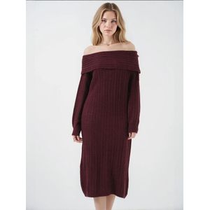 Bigdart Gebreide jurk  bourgogne