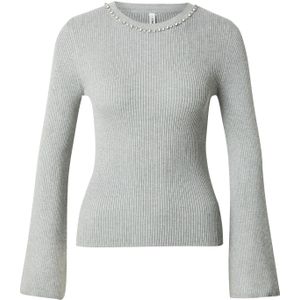 Only - ONLNATASCHA LS BLING O-NECK CC KNT - Trui - Medium Grey Melange - Lange Mouwen
