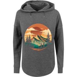 F4NT4STIC Sweatshirt 'Sonnenuntergang Berglandschaft'  grijs gemêleerd / gemengde kleuren