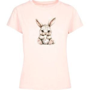 F4NT4STIC Shirt 'Niedlicher Osterhase mit Ei'  bruin / poederroze / wit
