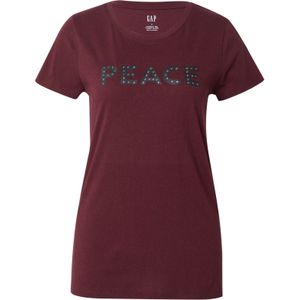 GAP Shirt  wijnrood / zwart / zilver