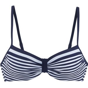 Look - Gestreept - Bikinitopje - Marine/Wit - Met Beugel