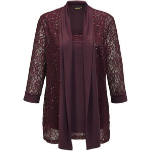 Goldner - Gebreid Vest - Rosa - Lange Pasvorm - Driekwart Mouw