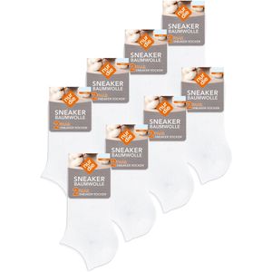 Nur Die - Baumwolle Basic Unifarben - Huissokken - Wit - Multipack