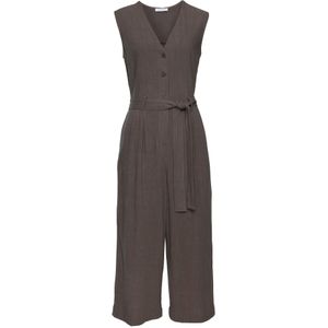 Lascana - Jumpsuit - Kaki - Casual-Chic - Met Bindceintuur