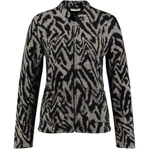 Key Largo Gebreid vest 'Cosmic'  grijs gemêleerd / zwart