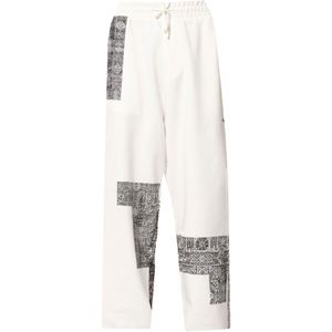 VAMOS CLO Broek 'Wax Plant'  mokka / offwhite