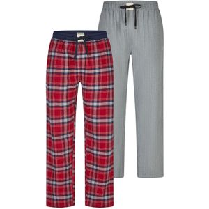 Phil & Co. Berlin Pyjamabroek 'Flanell'  navy / grijs / rood
