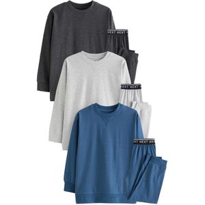 Next Nachtkledij  blauw / antraciet / grijs gemêleerd / zwart / wit