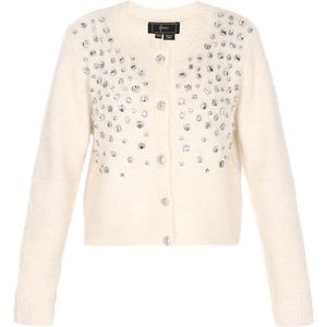 faina Gebreid vest  ivoor