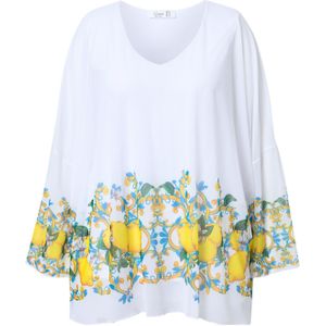 MIAMODA Blouse  blauw / geel / groen / wit