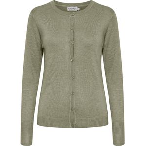 Oxmo Gebreid vest 'Hlin'  donkergroen