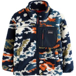 Superdry Fleece jas  navy / lichtgroen / oranje / wit
