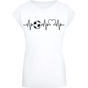 F4NT4STIC Shirt 'Heartbeat Soccer'  zwart / wit