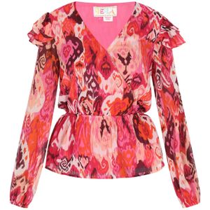 IZIA Blouse  oranje / pink / magenta / poederroze