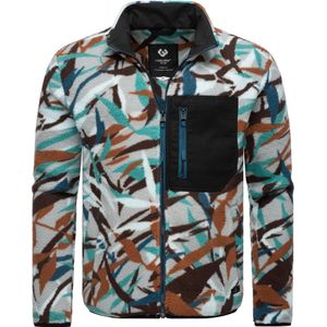 Ragwear Funktionele fleece-jas  turquoise / bruin / zwart / wit