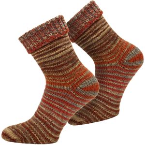 normani Sokken  bruin / geel / oranje / zwart