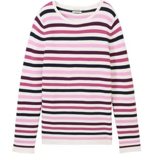 TOM TAILOR Trui  pruim / bessen / rosa / wit