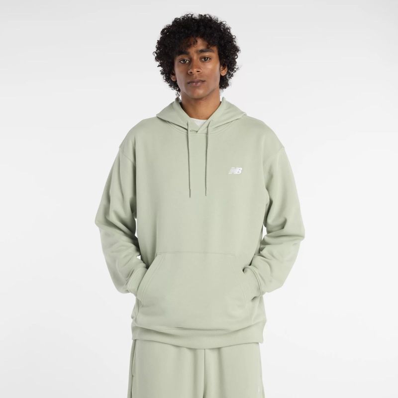 New Balance - Terry - Heren Hoodies - Groen - Katoen Jersey