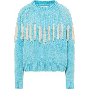 IZIA Trui  lichtblauw / wit