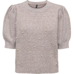 ONLY Trui 'ONLPEARLY'  cappuccino / parelwit