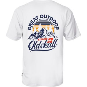 Oldskull Shirt 'Retro Great Outdoor Logo Graphic'  wit