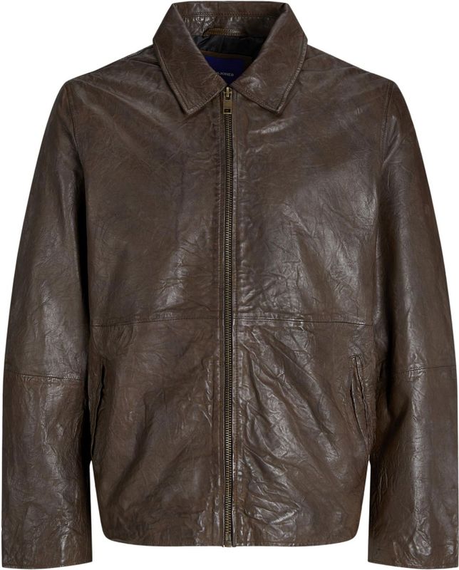 Jack & Jones - Bikerjack - Bruin - Licht Gevoerd - Waterafstotend