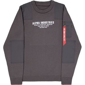 ALPHA INDUSTRIES Sweatshirt  donkergrijs / rood / wit