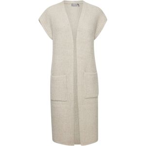Fransa Gebreid vest 'Beverly'  lichtbeige