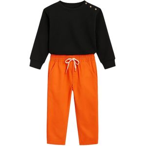 For You Moda Set  oranje / zwart / wit