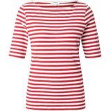 s.Oliver - Shirt - Rood/Wit - Gestreept - Kwartmouw
